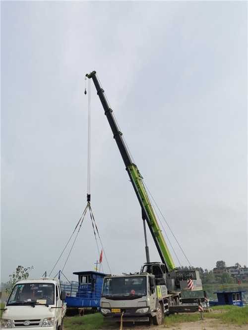 汉寿县桥梁建设吊装案例